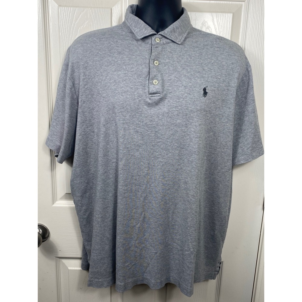 Polo Ralph Lauren Men's XL Classic Fit Polo Shirt Short Sleeve Gray